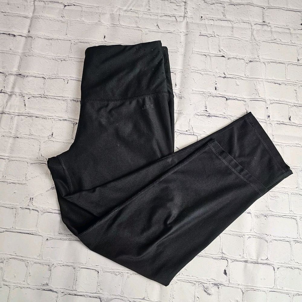 RBX Medium Leggings Cropped Black High Waisted Stretch Yoga Workout